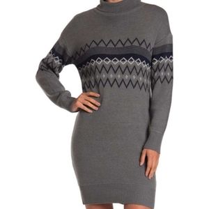 New Melrose and Market grey Fair Isle sweater dress